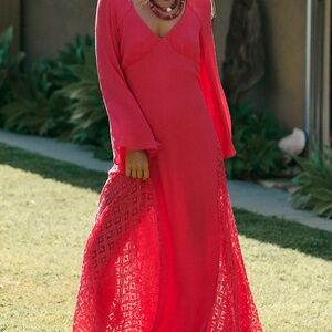 Free People Hazel Maci Dress in Tart Berry